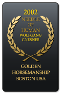 2002 NEEDLE OF HUMAN  WOLFGANG GNESNER GOLDEN HORSEMANSHIP BOSTON USA GOLDEN HORSEMANSHIP BOSTON USA